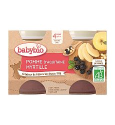 Babybio jablko čučoriedky 2 x 130 g