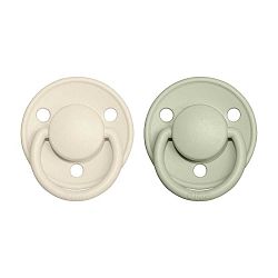 Bibs De Lux silikon 2 ks Ivory / sage