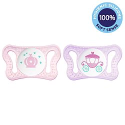 Chicco cumlík Physio Micro silikon dievča korunka/koč 2 ks V000916