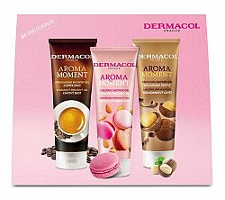 Dermacol Aroma Moment sprchový gél Aroma Ritual Makadamiová hľuzovka 250 ml + sprchový gél Aroma Ritual Mandľová makronka 250 ml + sprchový gél Aroma Ritual Coffee Shot 250 ml