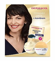 Dermacol Gold Elixir SPF10 omlazující kaviárový denní krém 50 ml + omlazující kaviárový noční krém 50 ml + omlazující maska s kaviárem 2 x 8 g darčeková sada