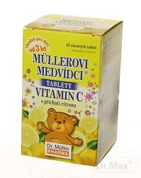 Dr. Müller medvedíky vitamín C s príchuťou citrónu 45 tabliet