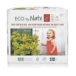 ECO BY NATY Plienky jednorazové 4+ (9-20 kg) 24 ks