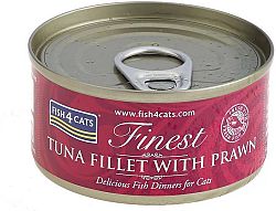 FISH4CATS Konzerva pre mačky Finest tuniak s krevetami 70g