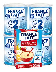 France Lait 2 4x400g + FL kaša ryžová ovocná 250g