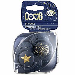 Lovi Dynamický utišujúci cumlík 0-3m 2ks Stardust modrý