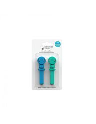 Matchstick Monkey klipy blue green 1×2 ks klipy na upevnenie hryzátka cumlíka