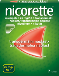 Nicorette invisipatch 25 mg/16h emp.tdm.7 náplastí