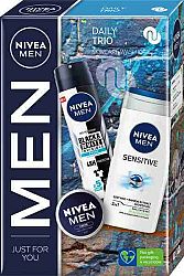 Nivea Men Sensitive sprchový gél 3v1 250 ml + Black & White antiperspirant proti bielym škvrnám 150 ml + Creme krém na tvár a telo 150 ml