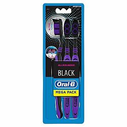 OralB zubná kefka Black Medium 3 ks