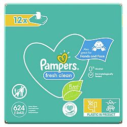 Pampers Vlhčené utierky Fresh Clean 12 x 52 ks