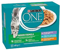 PURINA ONE Multipack Indoor mini filetky s kuraťom 6(12x85g)