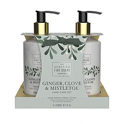 Scottish Fine Soaps Ginger, Clove & Mistletoe tekuté mydlo na ruky 300 ml + mlieko na ruky 300 ml