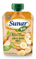 Sunar BIO kapsička jablko banán mrkev 100g