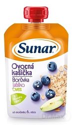 Sunar Ovocná kašička borůvka jablko ovesné vl.120 g