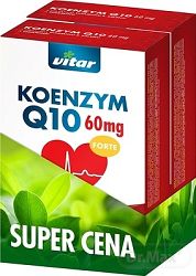 Vitar Koenzym Q10 FORTE 60 mg DUOPACK kapsúl 2 x 60 120 ks 1 set