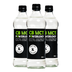 POWERLOGY Powerlogy C8 MCT Oil 3 x 500 ml