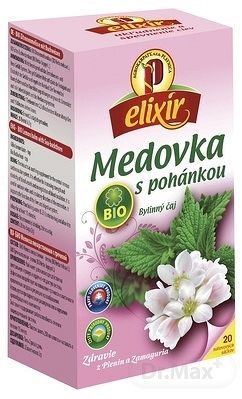 Agrokarpaty elixír Bio Medovka s pohánkou bylinný čaj čistý prírodný produkt hygienicky balený 20 x 1,5 g