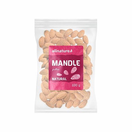 Allnature Mandle jádra natural 100g