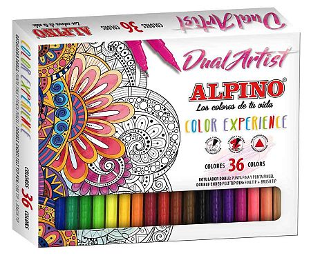 ALPINO Darčekové balenie 36 ks fixiek Color Experience