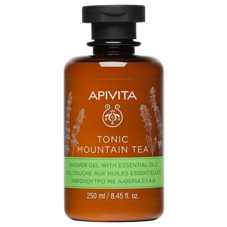 APIVITA Tonic Mountain Tea Shower Gel with Essential Oils, 250ml