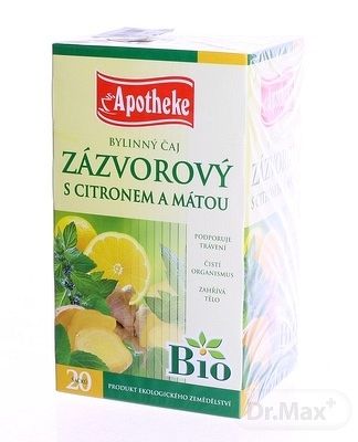 Apotheke Bio čaj Zázvor citrón mäta 20 x 1,5 g