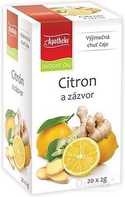 APOTHEKE PREMIER SELECTION čaj CITRÓN A ZÁZVOR 20 x 2 g