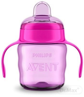 Avent Hrnček Pre Prvé Dúšky Klasik 200ml S Držadlami ružová