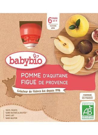 Babybio Pyré jablko figa 4 x 90 g