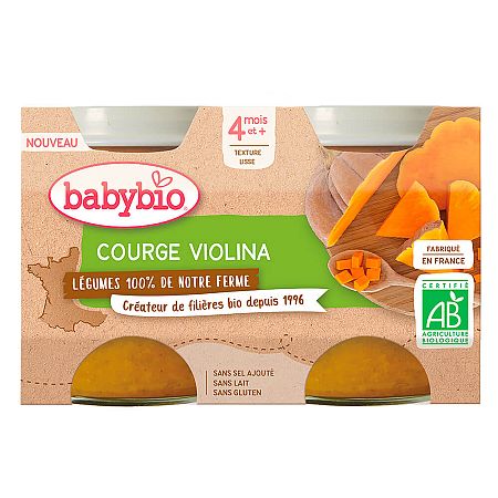 Babybio Tekvica Violina z našej vlastnej ekofarmy 2 x 130 g