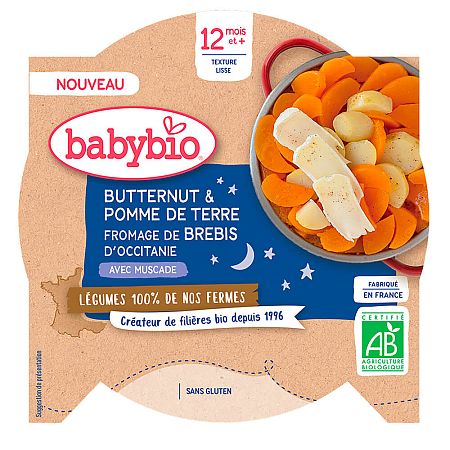 Babybio zemiaky + maslová tekvica + ovčí syr 230g