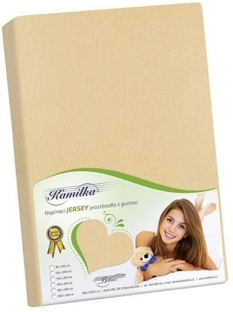 Bellatex Jersey prestieradlo Kamilka béžová 100x200