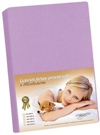 Bellatex plachta jersey s elastanom fialová 180x200