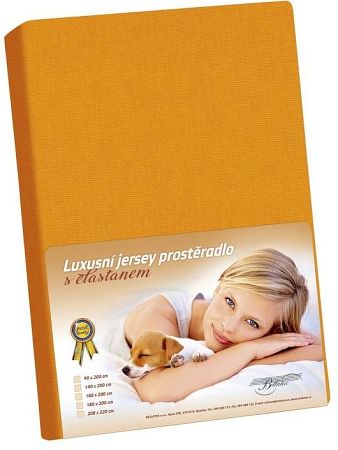 Bellatex plachta jersey s elastanom oranžová 140x200