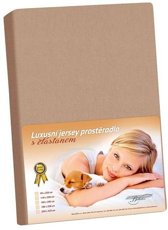 Bellatex plachta KL5 jersey s elastanem plachta 313 kávová 200x220