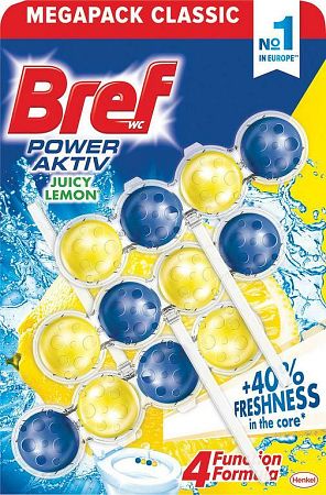 Bref Power Aktiv WC blok Lemon 3 x 50 g