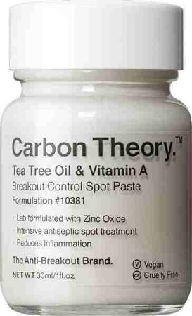 Carbon Theory Tea Tree Oil & Vitamin A lokálna starostlivosť proti akné 30 ml