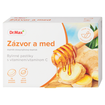 Dr.Max Zázvor a med, bylinné pastilky