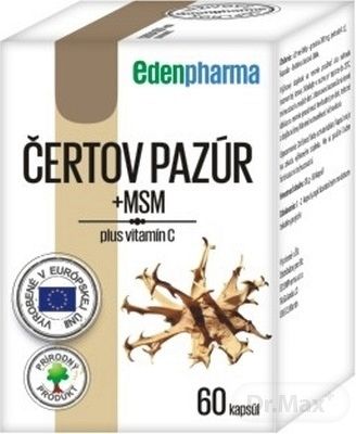 EdenPharma Čertov Pazúr + MSM 60 kapsúl