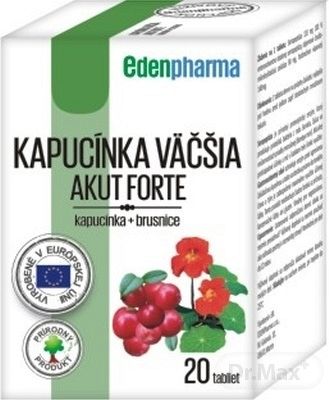 EdenPharma Kapucínka väčšia Akut Forte 20 tabliet