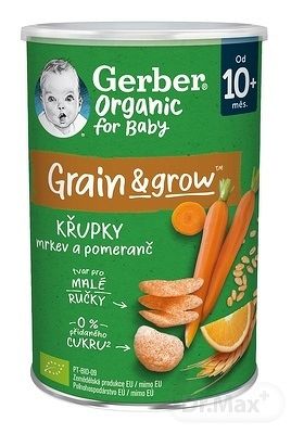 GERBER Organic chrumky s mrkvou a pomarančom 35 g