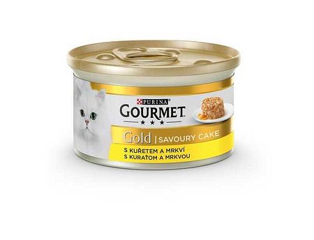 Gourmet Gold Savoury Cake s kuřetem a mrkví 24 x 85 g