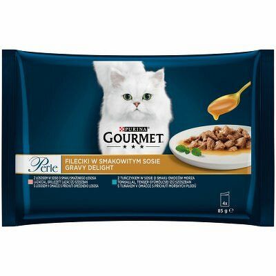 GOURMET PERLE Gravy Delight hovädzie a kura 4 x 85 g