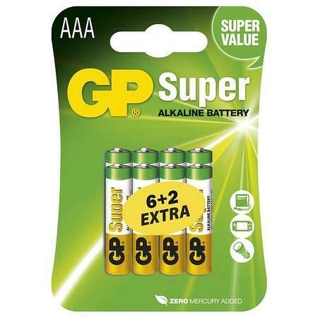 GP Super Alkaline AAA 8ks 1013118000