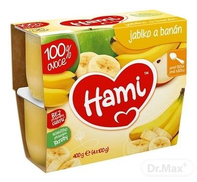 Hami 100% jablko a banán 4 x 100 g