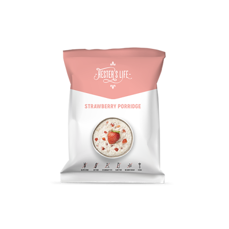 Hester´s Life Strawberry Porridge Bezlepková ovsená kaša jahodová 50 g