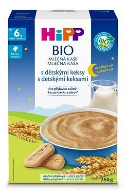 HiPP mliečna na noc Bio s dětskými keksy 250 g