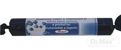 INTACT rolka HROZNOVÝ CUKOR S VIT. C pastilky s príchuťou čučoriedok a jogurtu 40 g