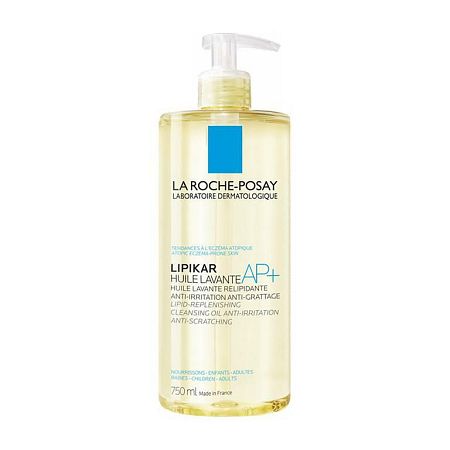 LA ROCHE-POSAY Lipikar Huile Lavante AP+ Zvláčňujúci relipidačný kúpeľový a sprchovací olej proti podráždeniu 750 ml