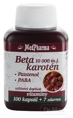 MedPharma Beta karoten 10.000 m.j.Pantenol PABA 107 kapsúl